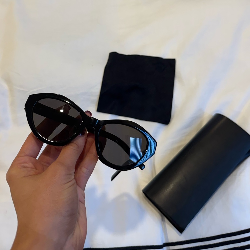 Yves Saint Laurent Black Cat-Eye Sunglasses